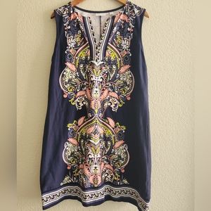 New York & Co. Floral V-Neck Midi Dress - Size XL